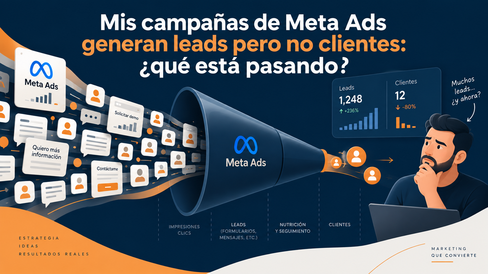 Mis campañas de Meta Ads generan leads pero no clientes: ¿qué está pasando?